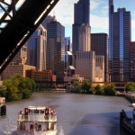 Skyline view from the Chicago River